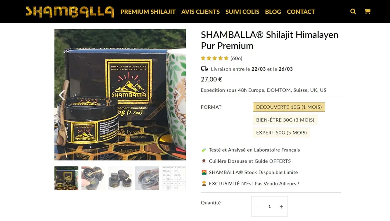 Shamballa Shilajit : Test et Avis Complet 2025